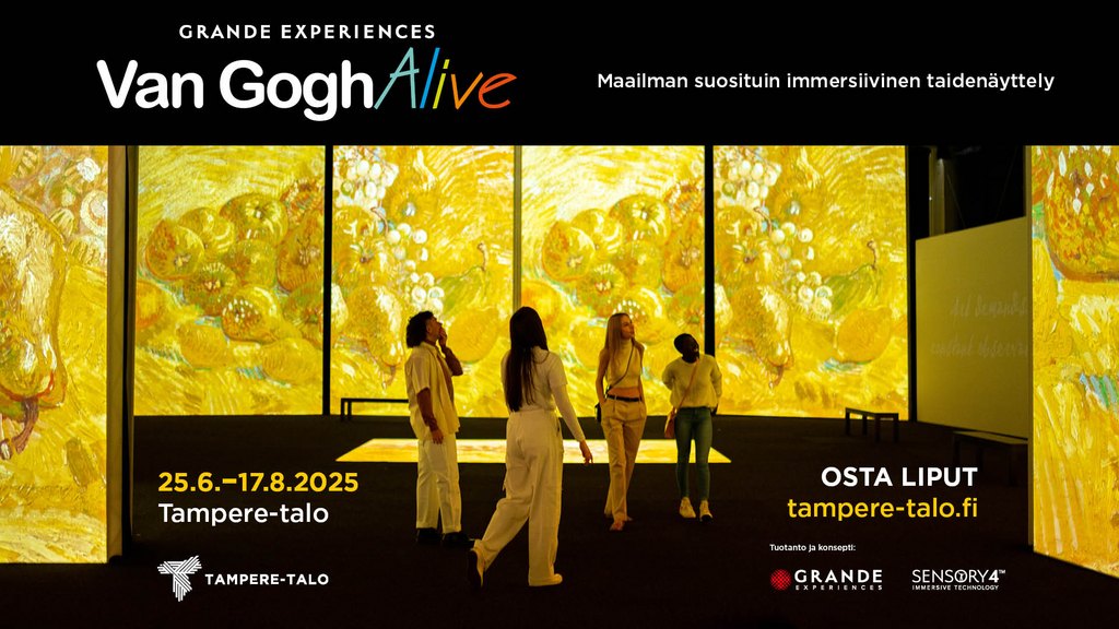 Herkuttele Van Gogh Alive -menulla Ravintola Tuhtossa 25.6.-17.8.2025